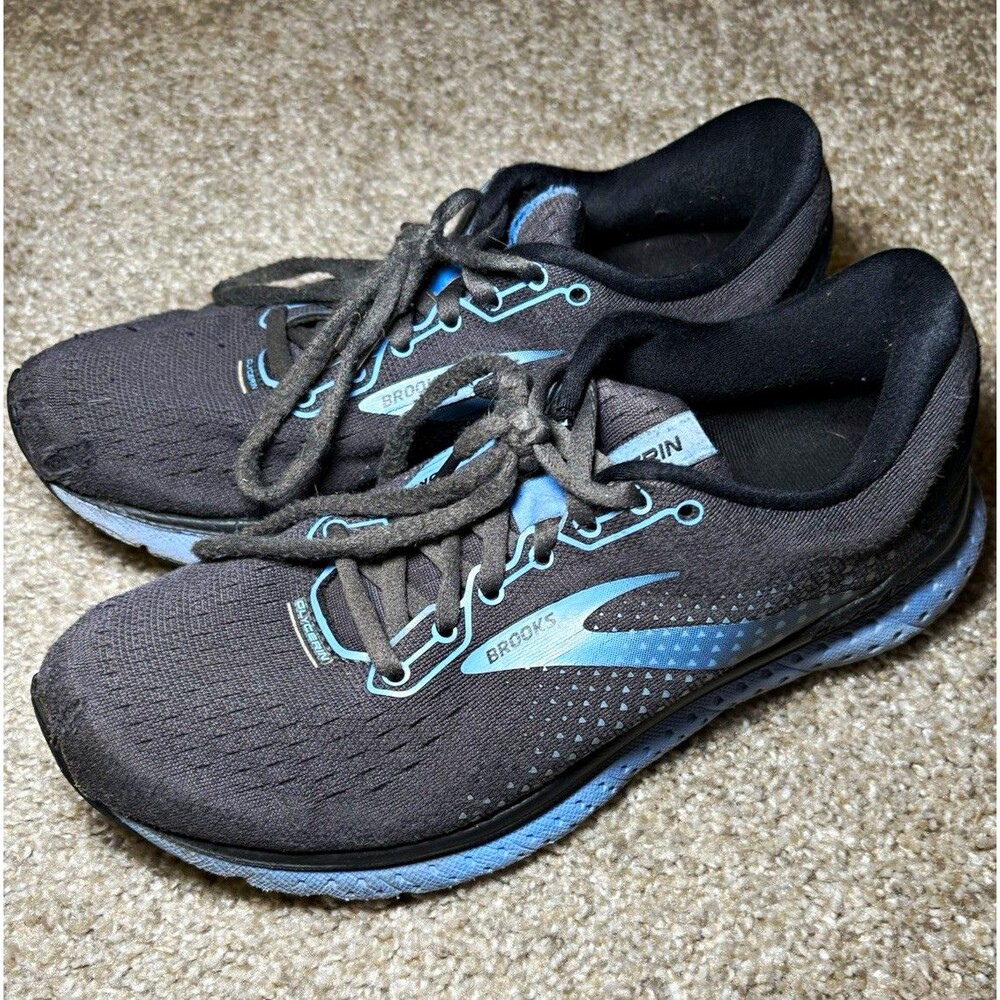 Brooks Glycerin Men’s Low Top Lace-Up Athletic Running Sneaker Blue Black Size 7